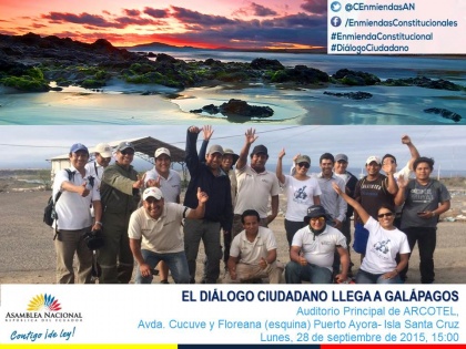 Diálogo de enmienda constitucional llega a Galápagos