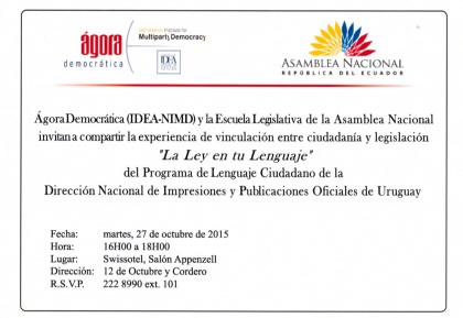 Asamblea Nacional invita a compartir experiencias sobre acceso a las normas jurídicas