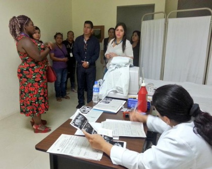 María Alejandra Vicuña visita Hospital de Yaguachi, en la provincia del Guayas