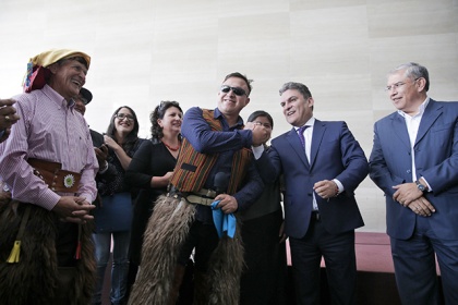 Presidente José Serrano participará como prioste en fiestas de Inti Raymi en Otavalo