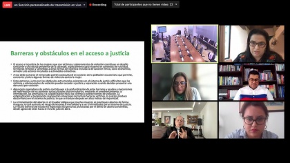 Comisión de Justicia debate los derechos de mujeres indígenas y medidas para evitar impunidad en delitos sexuales