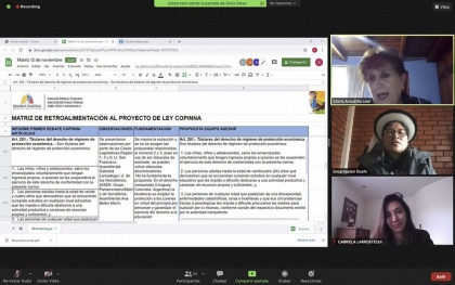Asambleístas discuten protección económica para hijos de hasta 21 años 