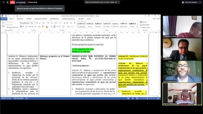 Comisión de Biodiversidad, Reformas a Ley de Recursos Hídricos, informe para segundo debate,