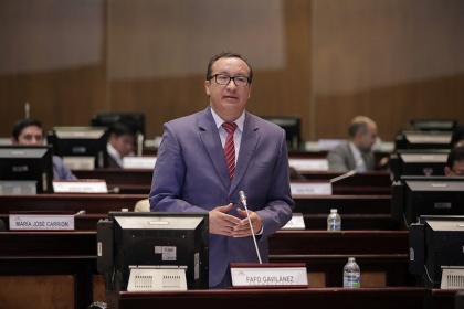El asambleísta Fafo Gavilánez fue el ponente del informe del acuerdo suscrito entre Ecuador y Suiza