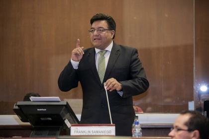 Asambeísta Franklin Samaniego, coodinador del Grupo Parlamentario por la Garantía de los Derechos de Niñas, Niños, Adolescentes y Jóvenes. Foto - Archivo