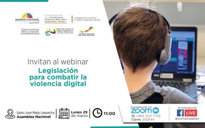 Legislación para combatir la violencia digital será abordado en un Webinar