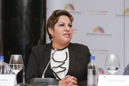 Asambleísta María José Carrión, presidenta de la Comisión de Fiscalización y Control Político. Foto - Archivo