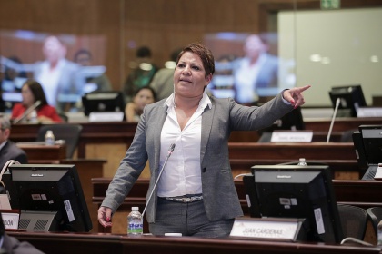 Asambleísta María José Carrión, presidenta de la Comisión de Fiscalización y Control Político. Foto - Archivo