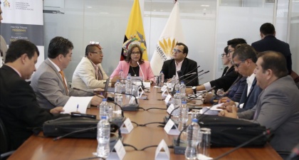 Elizabeth Cabezas, presidenta de la Asamblea Nacional, estuvo en la Comisión de Participación Ciudadana para analizar su propuesta de ley. (Foto de Archivo)