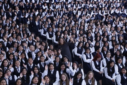 Elizabeth Cabezas. Asamblea Nacional. Visita Riobamba