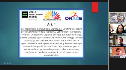 Comisión del Derecho a la Salud, Ley de Deporte, Organización Nacional Antidopaje del Ecuador (Onade); y  Federación Ecuatoriana de Triatlón